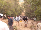 Gosia descending Phnom Penh