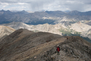 On the way down: Three Apostles, Huron Peak (14003), La Plata (14336), Missouri Mt (14067), Mt Belford(14196)