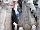 Gosia! at Bernini Fountain, Piazza Navona