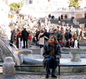 Gosia at Spanish Steps Fountain (1629)